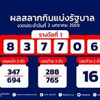 ตรวจหวยงวดวันที่ 2